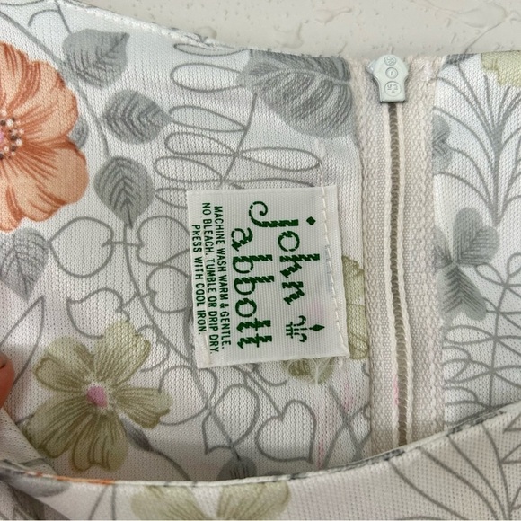 🦋 John Abbott Vintage 1960’s sleeveless floral mini dress Large - Picture 3 of 8